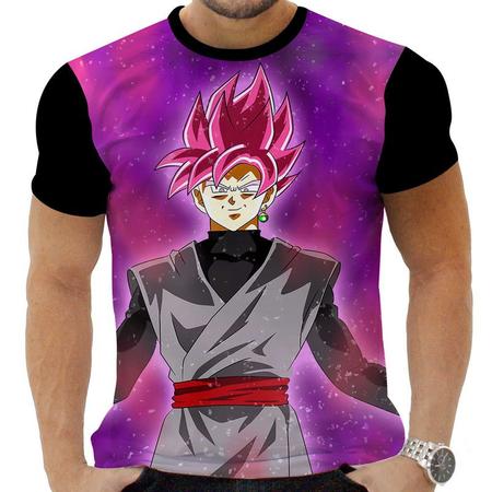 Camiseta Dragon Ball Super - Goku Black Face - Estampa Total