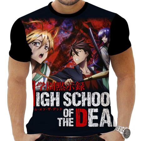 Camiseta Highschool of the Dead HOTD Anime Blusa Mangá