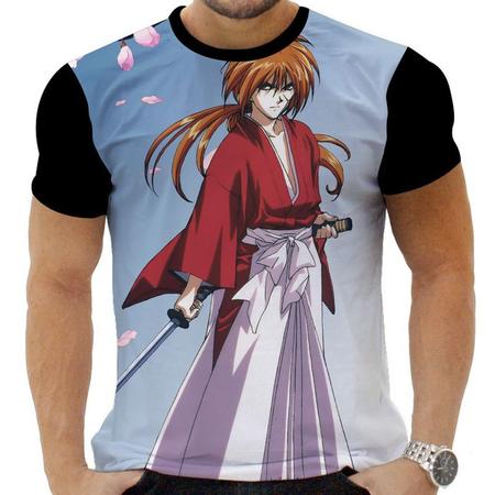 Camiseta Camisa Personalizada Anime Classico Kenshin Samurai X 20 x000D Zahir Store Camiseta Feminina Magazine Luiza