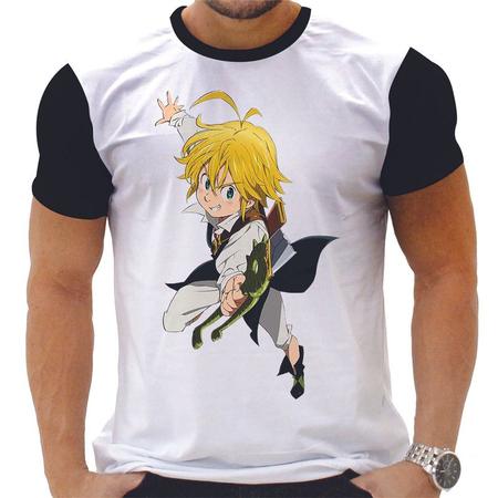 3 Camisetas Anime 7 Sete pecados capitais Vários Modelos