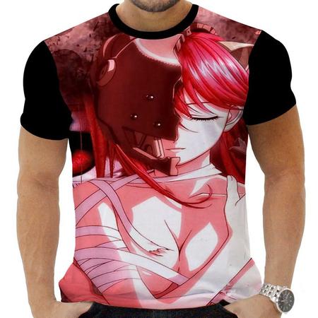 Camiseta Camisa Personalizada Anime Elfen Lied Clássico Hd 0