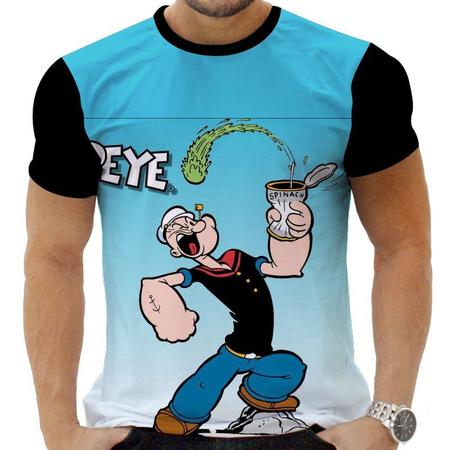 Camiseta Camisa Personalizada Desenho Popeye 7 x000D Zahir Store Camiseta Infantil Magazine Luiza