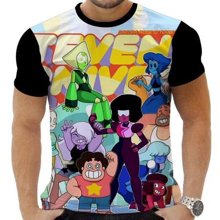 Camiseta Manga Longa Infantil Steven Universo Personagens