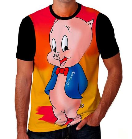 Camiseta Camisa Pork Pig Looney Desenho Criança Kids Tv F01_x000D_ - JK  MARCAS - Camiseta Infantil - Magazine Luiza