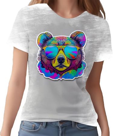 Imagem de Camiseta Camisa Rave Urso Psicodélico Arco Iris Good Vibes 7