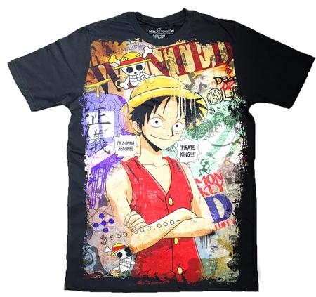 Camiseta Camisa Masculina One Piece Luffy Infantil Animes