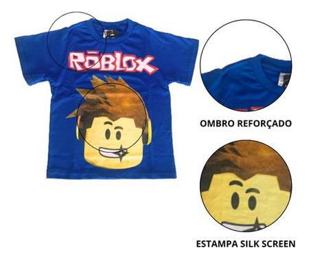 Camiseta de Algodão Roblox  Roupa Infantil para Menino Estampas