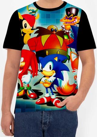 Blusa de Frio Moletom Full Sonic Filme Jogo com Capuz