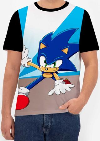 Blusa de Frio Moletom Full Sonic Filme Jogo com Capuz