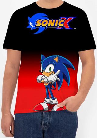 Blusa de Frio Moletom Full Sonic Filme Jogo com Capuz