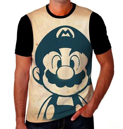 Camiseta Camisa Super Mario Desenho Jogo Infantil Criança
