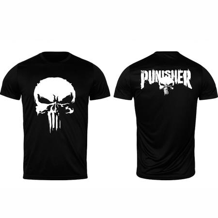 Camiseta Camisa O Justiceiro Caveira Masculina preto Tamanho:P