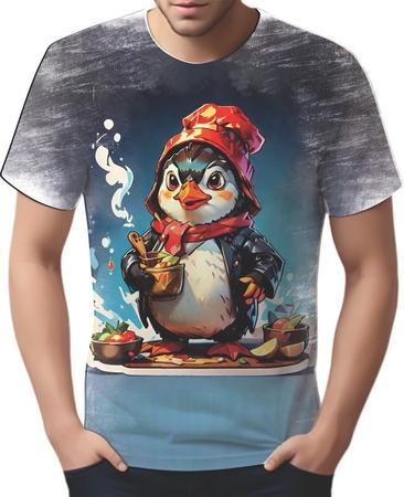 Imagem de Camiseta Camisa Tshirt Chefe Pinguim Cozinheiro Cozinha 2