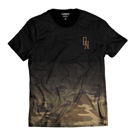 Imagem de Camiseta Camuflada Marrom Street Wear Di Nuevo DN Degradê