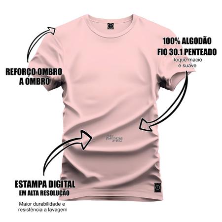 Imagem de Camiseta Casual 100% Algodão Estampada Praia Style