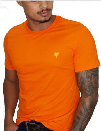 Camiseta Cavalera básica com logo - Laranja