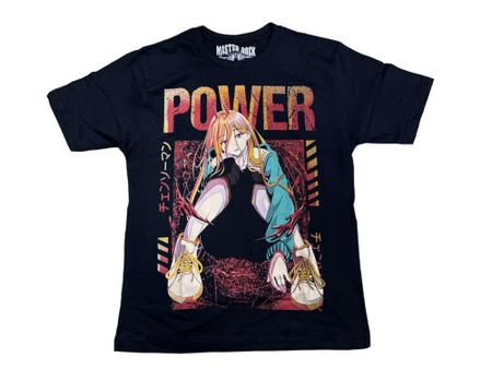 Camiseta Anime Motosserra Chainsaw Man Power Gatinho Anime Unissex