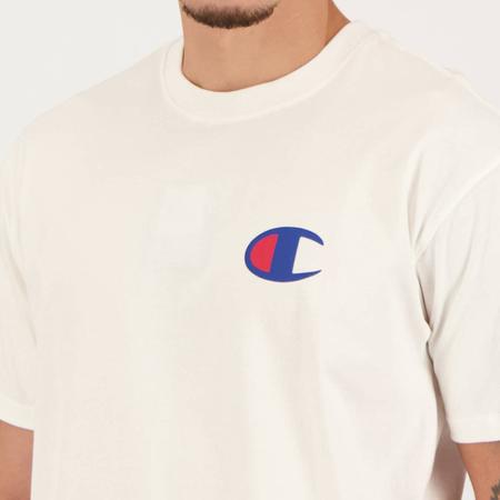 Camiseta Champion Logo Medium Off White Imagem de Camiseta Champion Logo Medium Off White