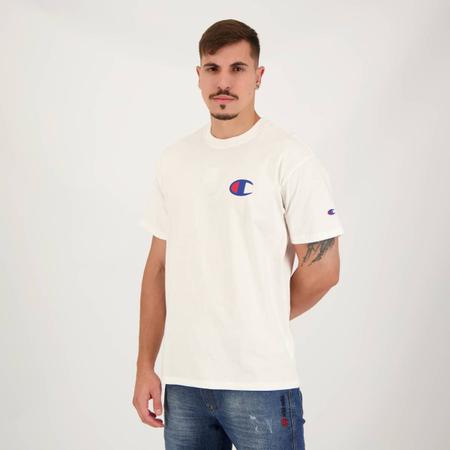 Camiseta Champion Logo Medium Off White Imagem de Camiseta Champion Logo Medium Off White