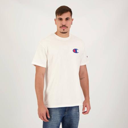 Camiseta Champion Logo Medium Off White Imagem de Camiseta Champion Logo Medium Off White