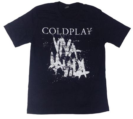Imagem de Camiseta Coldplay Preta Viva La Vida Banda de rock Indie Alternativo HCD1010 RCH