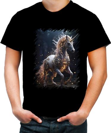 Imagem de Camiseta Colorida Unicornio Criatura Mítica Fera 5