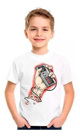 Imagem de Camiseta Controle Videogame Jogos Camisa Adulto Infantil