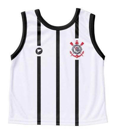 Camiseta Corinthians Bebê Regata Branca - Torcida Baby Imagem de Camiseta Corinthians Bebê Regata Branca - Torcida Baby