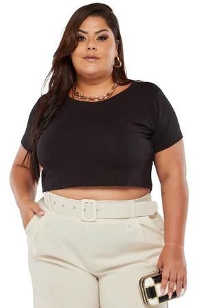 Imagem de Camiseta Cropped Plus Size