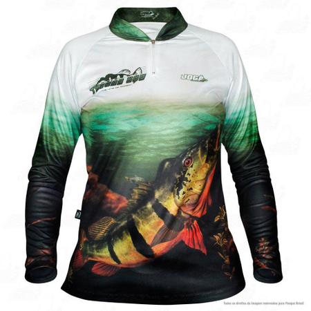 Imagem de Camiseta de Pesca Jogá Feminina Tucunaré Açu Proteção UV