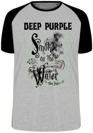 Imagem de Camiseta Deep Purple Smoke Blusa Plus Size extra grande adulto ou infantil