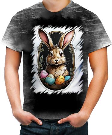 Camiseta Desgaste Coelhinho da Páscoa em Retrato 3 - Kasubeck Store Imagem de Camiseta Desgaste Coelhinho da Páscoa em Retrato 3