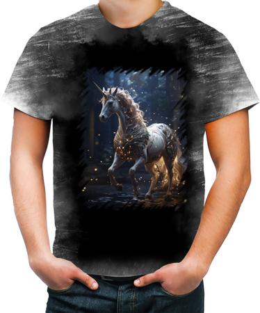 Imagem de Camiseta Desgaste Unicornio Criatura Mítica Fera 3