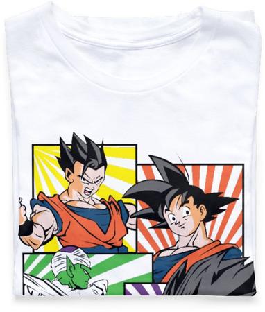 Camiseta Dragon Ball Sombra Goku Desenho Anime Mangá Bf em Promoção na  Americanas