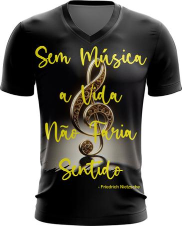 Imagem de Camiseta Dryfit Frases vida sem Música Reflexões 2 V