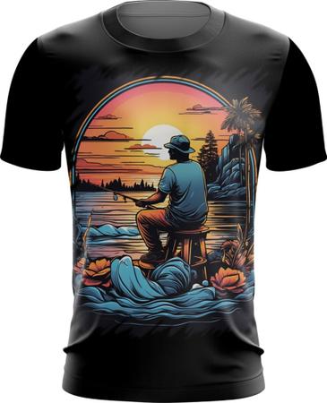 Imagem de Camiseta Dryfit Pesca Esportiva Pôr do Sol Peixes 15