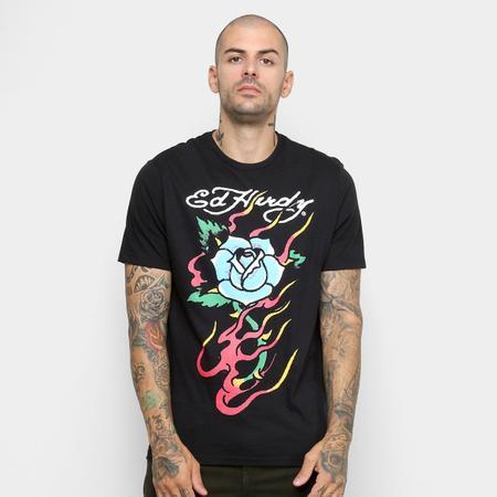 Camiseta Ed Hardy Burning Rose Masculina Camiseta Masculina Magazine Luiza