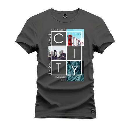 Imagem de Camiseta Especial Plus Size Premium Estampada City