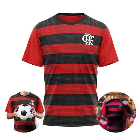 Camiseta Esportiva de Futebol Mengao Listrada Time do Povo