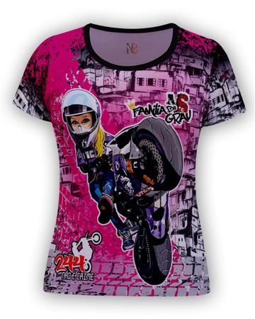 Camisa Babylook Feminina Estilo Quebrada Moto Grau É Arte 244 Não É Crime -  3F Sports - Camiseta Feminina - Magazine Luiza