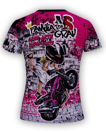 Camisa Babylook Feminina De Quebrada Moto Garotas Do Grau Com