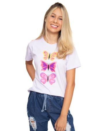 Imagem de Camiseta feminina blusa estampada tshirt 100% algodão