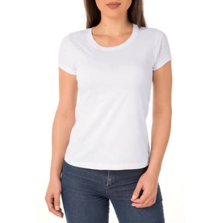 Blusa Gola Redonda Feminina Branca - Compre agora