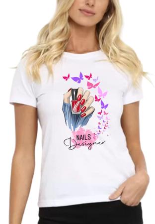 Imagem de Camiseta Feminina Nail Designer Profissão Baby Look Designer de Unhas