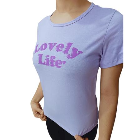 Imagem de Camiseta feminina t-shirt estampada malha algodão slim 3037.c1