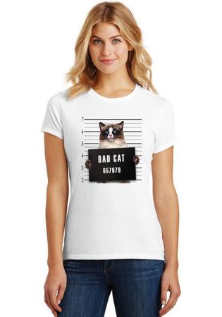 Baby Look Badcat Feminina Preta - Compre agora