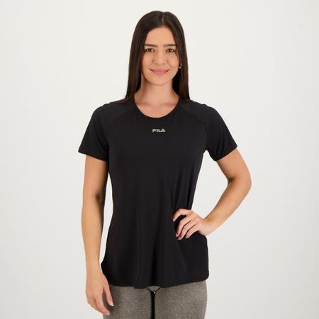 Camiseta fila feminina best sale preta