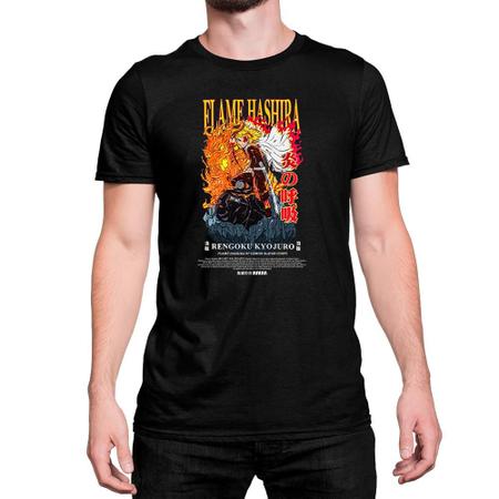 Camiseta Flame Hashira Kyojuro Rengoku Fogo Demon Slayer - Store