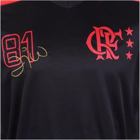 Imagem de Camiseta Flamengo Zico Retro 81 Preto Oficial Licenciada