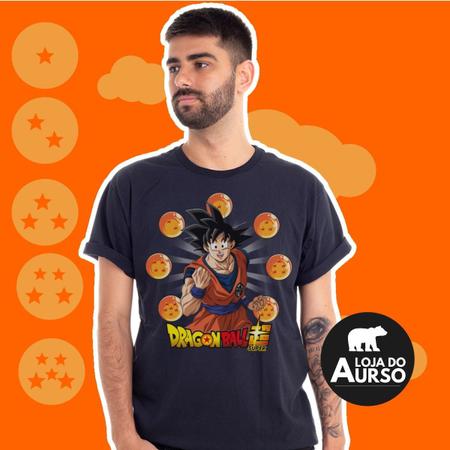 Camiseta Goku Dragon Ball Esferas do Dragão - Piticas PP - Tio Gêra